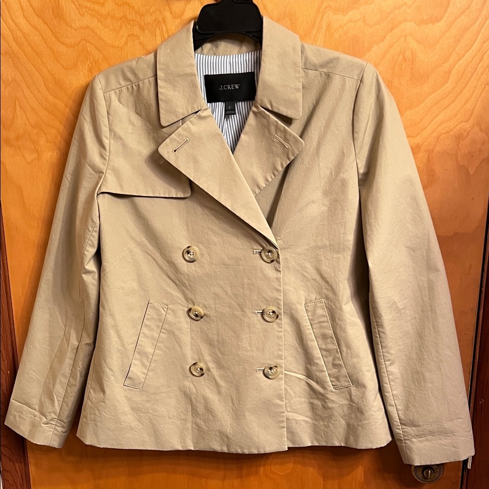 J. Crew Women's Beige Double-Breasted Trench Coat